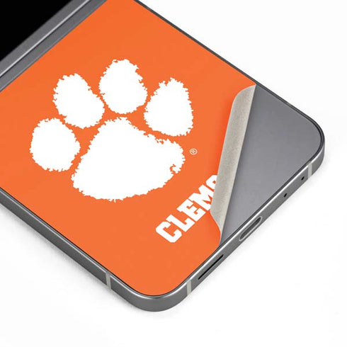 Clemson University Tiger Print Galaxy Z Flip6 Skin