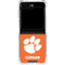 Clemson University Tiger Print Galaxy Z Flip6 Clear Case