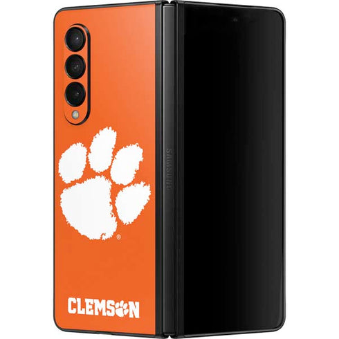 Clemson University Tiger Print Galaxy Z Fold3 5G Skin