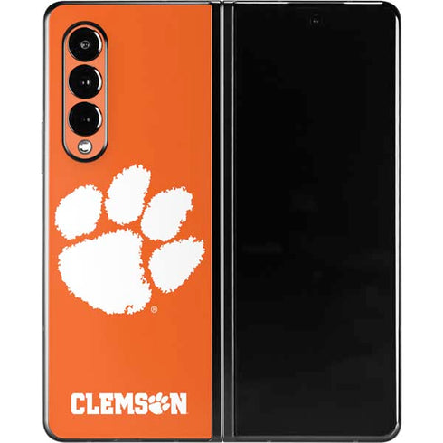 Clemson University Tiger Print Galaxy Z Fold3 5G Skin