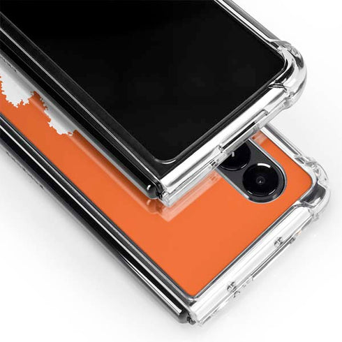 Clemson University Tiger Print Galaxy Z Fold4 5G Clear Case