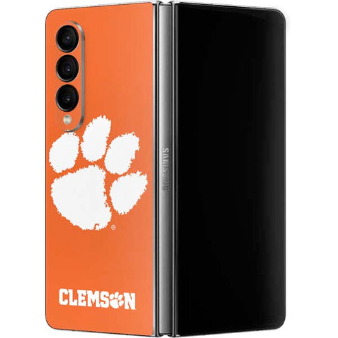 Clemson University Tiger Print Galaxy Z Fold4 5G Skin