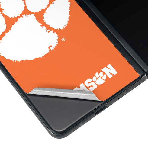 Clemson University Tiger Print Galaxy Z Fold4 5G Skin
