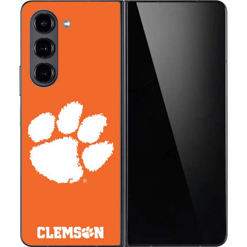 Clemson University Tiger Print Galaxy Z Fold5 5G Skin