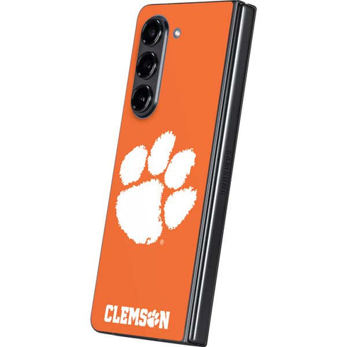 Clemson University Tiger Print Galaxy Z Fold5 5G Skin