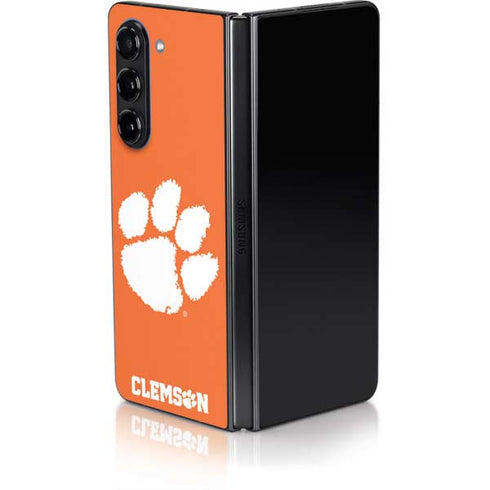 Clemson University Tiger Print Galaxy Z Fold5 5G Skin