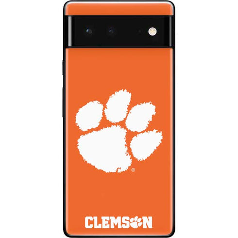 Clemson University Tiger Print Google Pixel 6 Skin