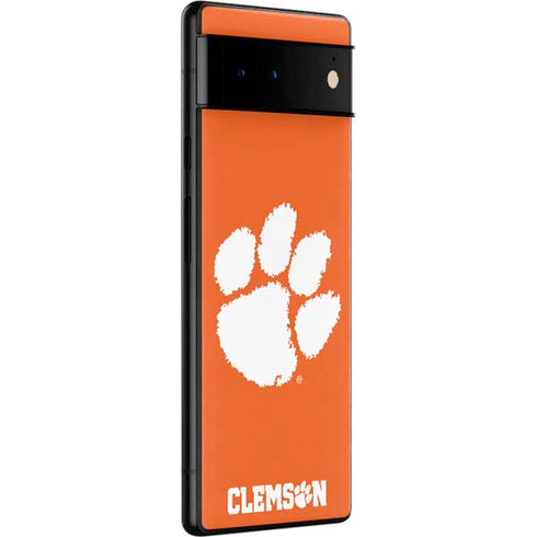 Clemson University Tiger Print Google Pixel 6 Skin
