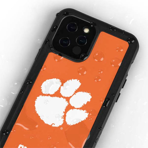 Clemson University Tiger Print iPhone 12 Pro Waterproof Case