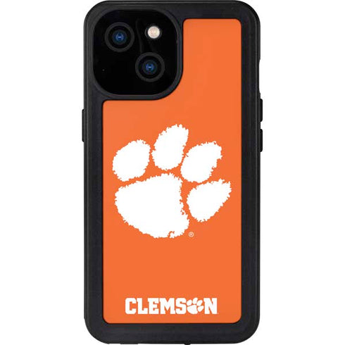 Clemson University Tiger Print iPhone 13 Mini Waterproof Case