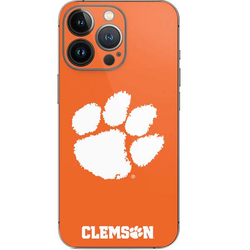 Clemson University Tiger Print iPhone 13 Pro Skin