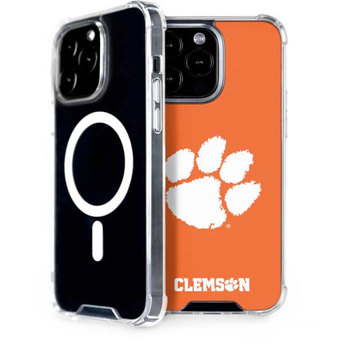 Clemson University Tiger Print iPhone 14 Pro Max MagSafe Case