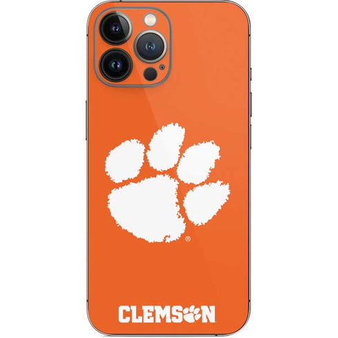 Clemson University Tiger Print iPhone 14 Pro Max Skin