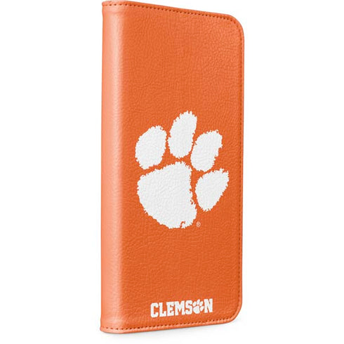 Clemson University Tiger Print iPhone 15 Plus Folio Case