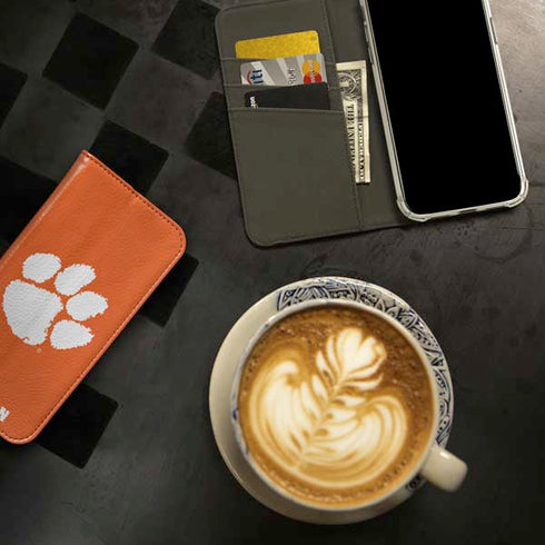 Clemson University Tiger Print iPhone 15 Pro Folio Case
