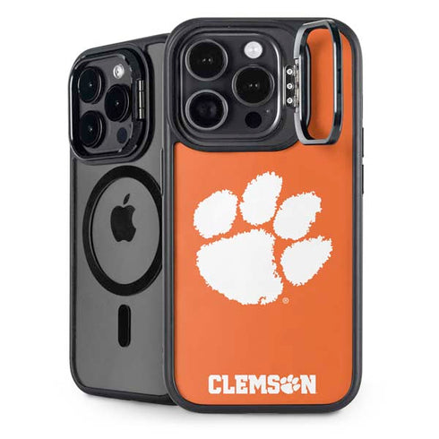Clemson University Tiger Print iPhone 15 Pro Max Kickstand Case