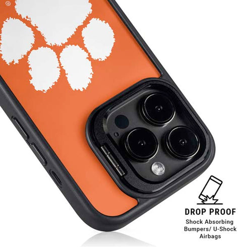 Clemson University Tiger Print iPhone 15 Pro Max Kickstand Case