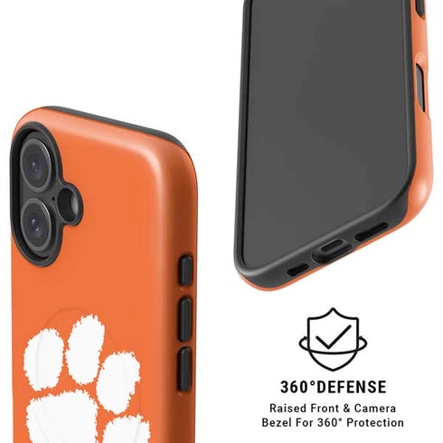 Clemson University Tiger Print iPhone 16 Magsafe Impact Case