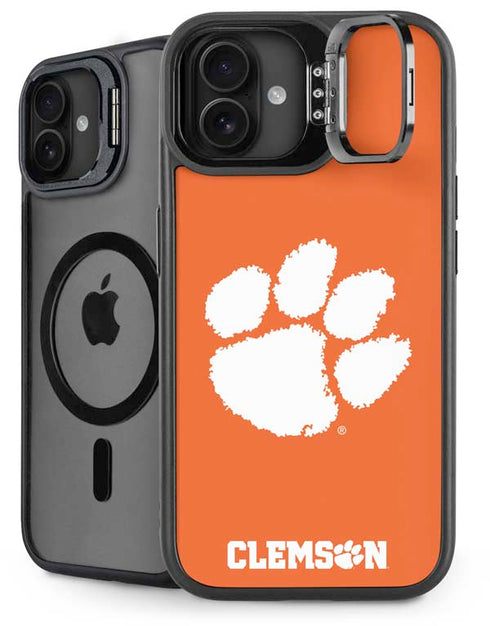 Clemson University Tiger Print iPhone 16 Plus Kickstand Case