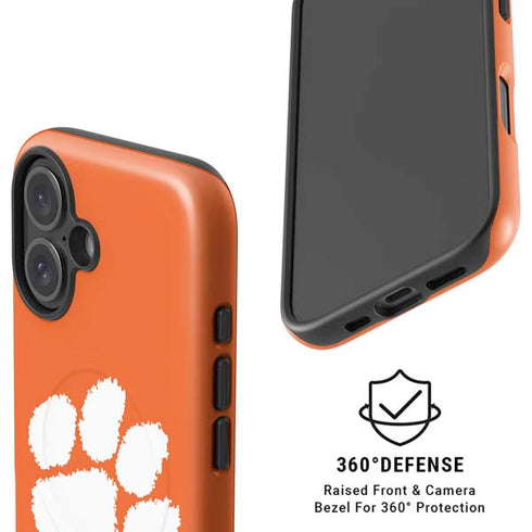Clemson University Tiger Print iPhone 16 Plus Magsafe Impact Case