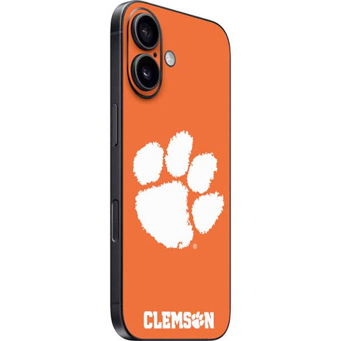 Clemson University Tiger Print iPhone 16 Plus Skin
