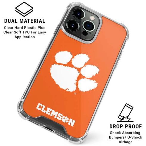 Clemson University Tiger Print iPhone 16 Pro Max Clear Case