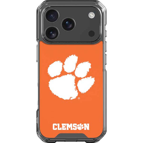 Clemson University Tiger Print iPhone 17 Pro Clear Case