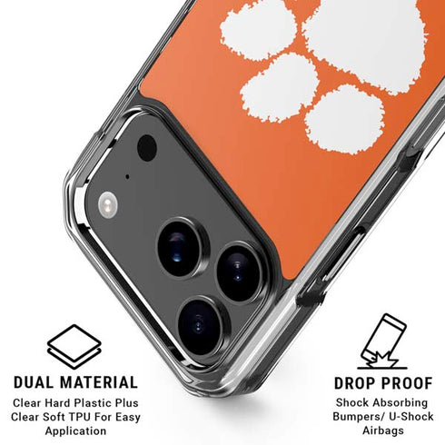 Clemson University Tiger Print iPhone 17 Pro Clear Case