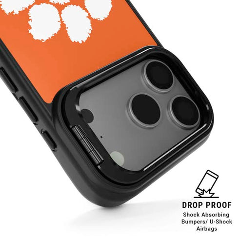 Clemson University Tiger Print iPhone 17 Pro Kickstand Case