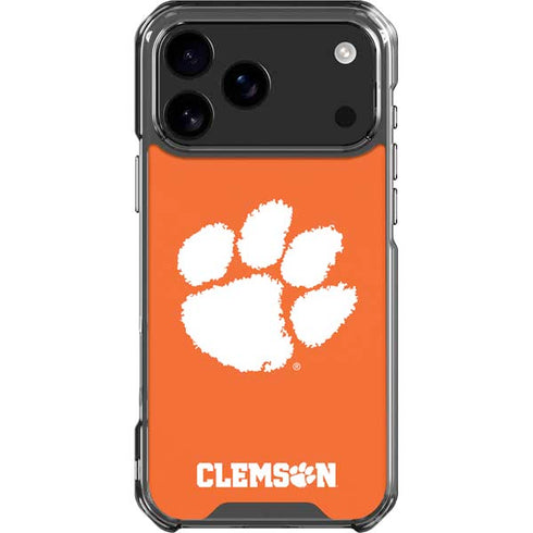 Clemson University Tiger Print iPhone 17 Pro Max Clear Case