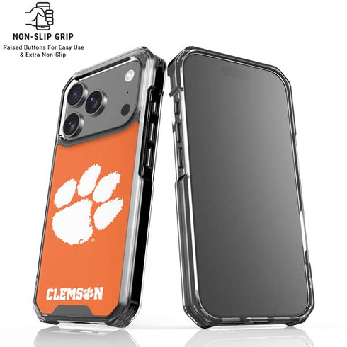 Clemson University Tiger Print iPhone 17 Pro Max Clear Case