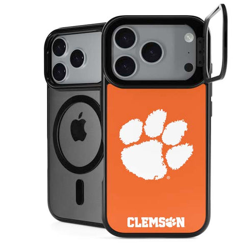 Clemson University Tiger Print iPhone 18 Pro Kickstand Case