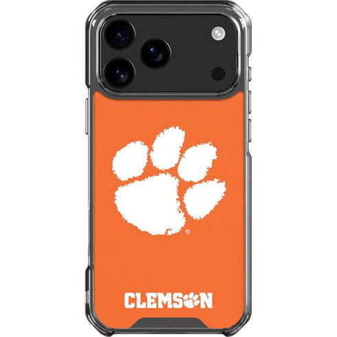 Clemson University Tiger Print iPhone 18 Pro Max Clear Case