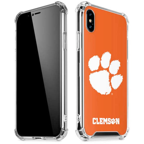 Clemson University Tiger Print iPhone X/XS Clear Case