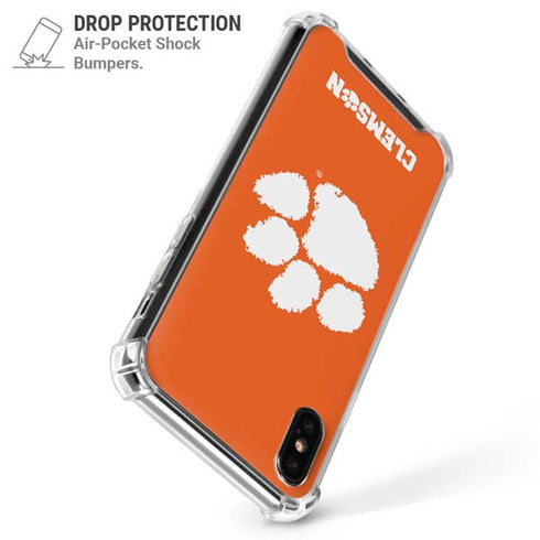 Clemson University Tiger Print iPhone X/XS Clear Case