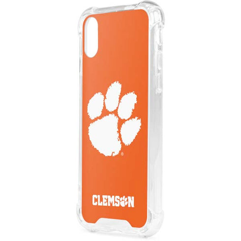 Clemson University Tiger Print iPhone XS Clear Case