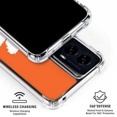 Clemson University Tiger Print Moto G Power 5G (2024) Clear Case