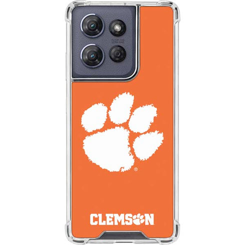 Clemson University Tiger Print Moto G Power 5G (2025) Clear Case