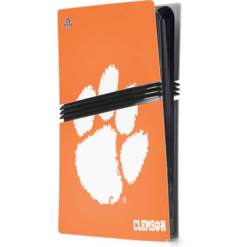 Clemson University Tiger Print PS5 Pro Console Skin