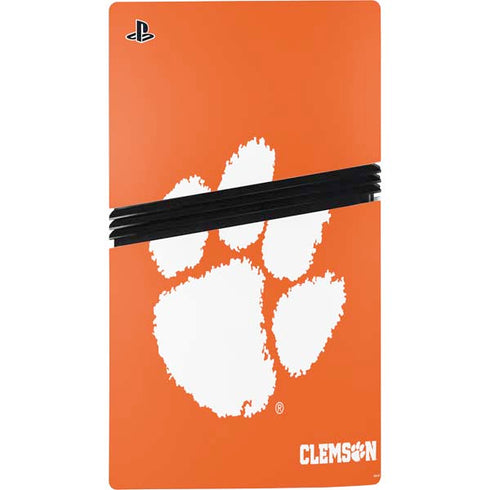Clemson University Tiger Print PS5 Pro Console Skin