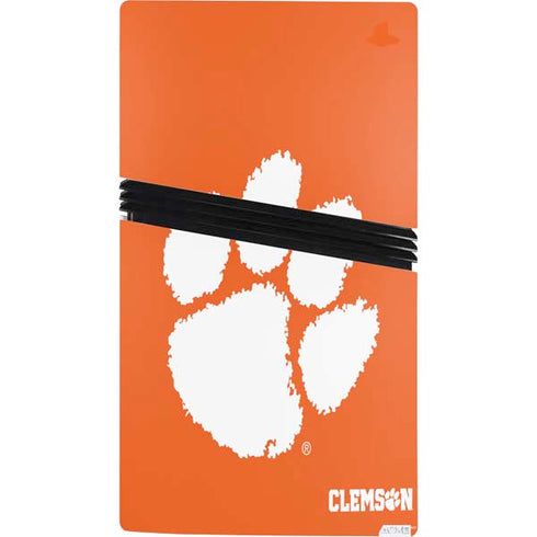 Clemson University Tiger Print PS5 Pro Console Skin