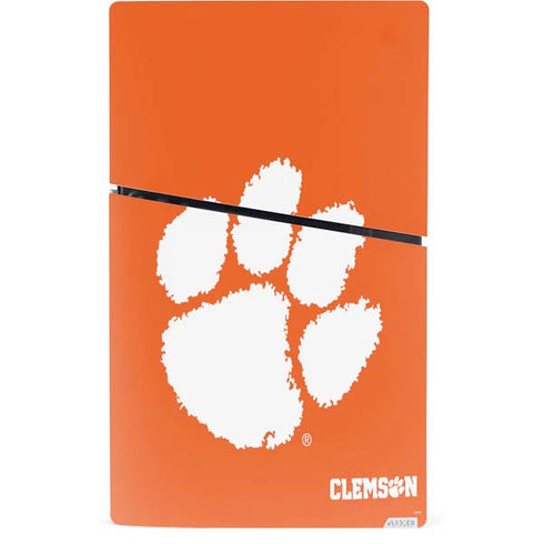 Clemson University Tiger Print PS5 Slim Digital Edition Console Skin