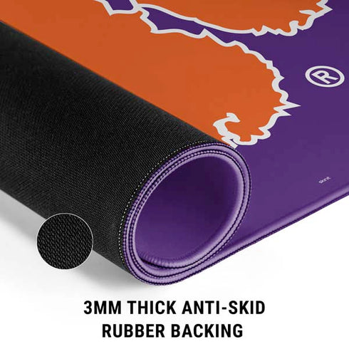 Clemson University Tiger Print Purple Gaming Mouse Pad