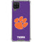 Clemson University Tiger Print Purple Galaxy A12 Clear Case