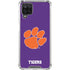 Clemson University Tiger Print Purple Galaxy A12 Clear Case