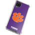 Clemson University Tiger Print Purple Galaxy A12 Clear Case