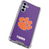 Clemson University Tiger Print Purple Galaxy A13 5G Clear Case