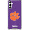 Clemson University Tiger Print Purple Galaxy A14 5G Clear Case