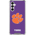 Clemson University Tiger Print Purple Galaxy A16 5G Clear Case