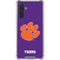 Clemson University Tiger Print Purple Galaxy A17 Clear Case